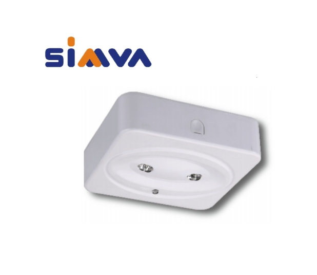 CB/CE Certified LED IP65 Battery 6W Square Ceiling Surface Mounting Emergency Light